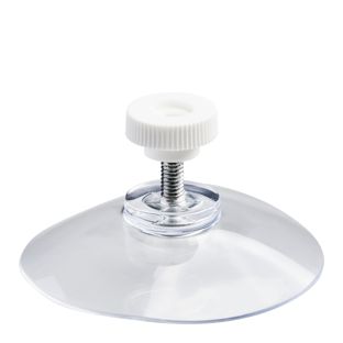 Ventouses avec écrou 40 mm | M4, longueur 10 mm  | écrou moleté en plastique blanc 