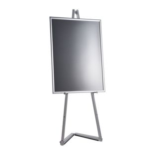 Chevalet mobile en aluminium avec cadre clic-clac argent  | 1500 mm | A1 594 x 841 mm 