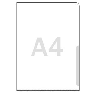 Chemises en coin pour format A4, transparent 
