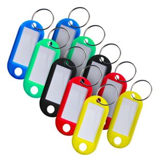 Porte-clé, couleurs assorties (10 pièces) 