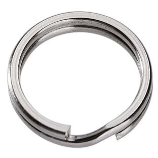 Anneaux porte-clés, nickelés, plats 