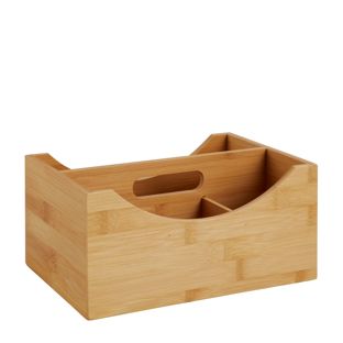 Organiseur de bureau boîte de rangement, bois, poignée 