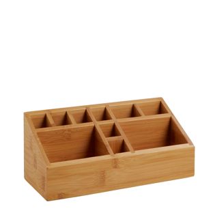 Organiseur de bureau en bois avec 10 compartiments 