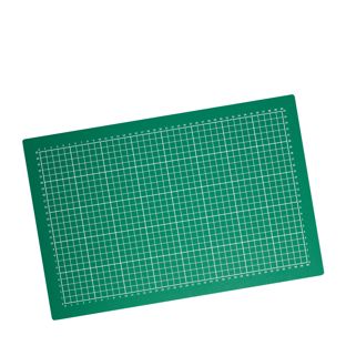 Tapis de découpe, A3, 45 x 30 cm, autocicatrisant, quadrillé vert|noir 