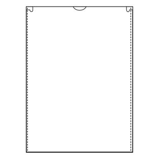 Pochette plastique non-perforée, 148 x 210 mm, ouverture petit côté, transparent 