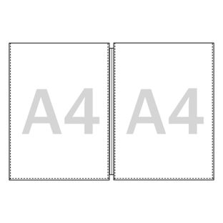 Pochettes plastiques non-perforées page double format A4 lisse 