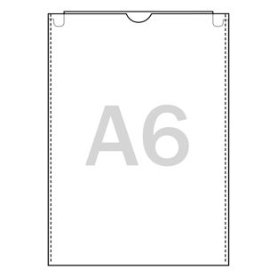 Pochette plastique non-perforée, transparent A6