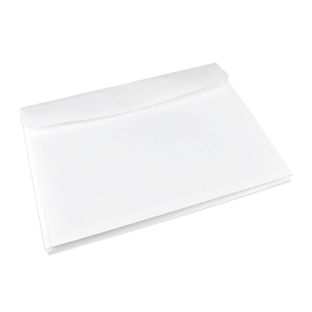Porte-documents A4, auto-agrippant, pliage d'expansion, 400 feuilles, film PP, blanc 