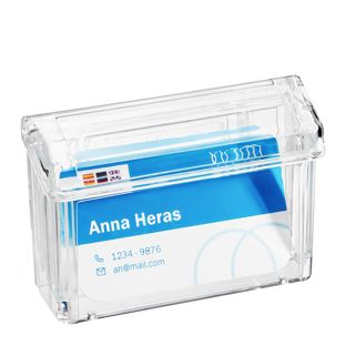 Coffret à cartes de visite avec couvercle, pour l'extérieur 