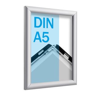 Cadre clic-clac A5 standard argent  | 17 mm | En onglet 