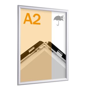 Cadre clic-clac rabattable, aluminium, A2, étanches pour l'extérieur argent 