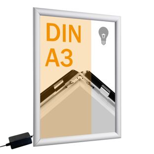 Cadre clic-clac, aluminium, A3, LED null
