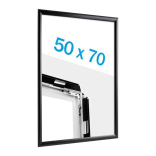 Cadre clic-clac B2 standard noir  | 25 mm | En onglet 