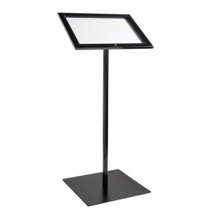 Présentoir de menu verrouillable, résistant aux intempéries, 2 x A4 noir 