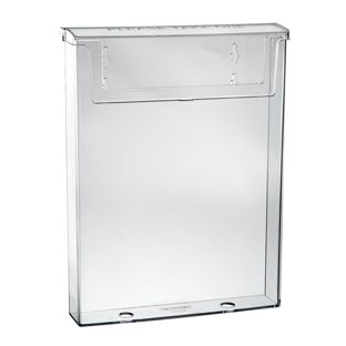 Porte-brochures résistant aux intempéries avec couvercle, polystyrène, transparent, robuste, Taymar A4