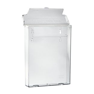Porte-brochures résistant aux intempéries avec couvercle, polystyrène, transparent, robuste, Taymar A5