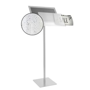 Présentoir sur pied CLASSIC A3 étanche pour l'extérieur avec cadre clic clac null
