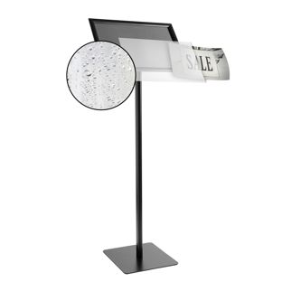 Présentoir sur pied CLASSIC A3 étanche pour l'extérieur avec cadre clic clac null