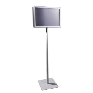 Présentoir sur pied CLASSIC A3 double face avec cadre clic clac, argent null