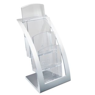 Porte-brochure, polystyrène/ ABS, transparent PTXB 