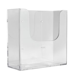 Porte-brochures mural, niveau de remplissage extra grand, polystyrène, transparent PTXH, 1 x A5 