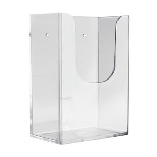 Porte-brochures mural, niveau de remplissage extra grand, polystyrène, transparent PTXH, 1 x 1/3 A4 