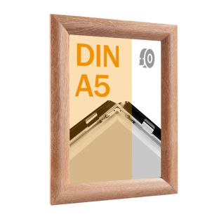 Cadre clic-clac rabattable, aluminium, A5, adhésif null | null