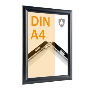 Cadre clic-clac ignifuge A4 avec certificat de classement au feu B-s1, d0 null | null