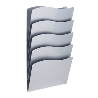 Porte-brochures mural, A4 portrait, acier PTXG null