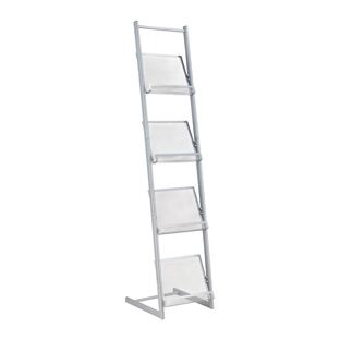 Présentoir pour magazines DOVER, 4x A4, argent 4