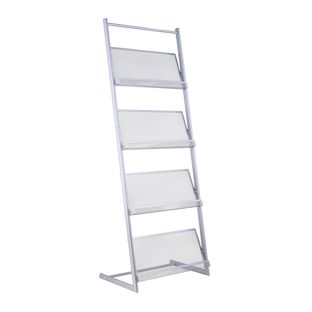 Présentoir pour magazines DOVER, 8x A4, argent 8