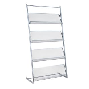 Présentoir pour magazines DOVER, 12x A4, argent 12 