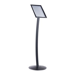 Présentoir sur pied CURVED A4 avec cadre clic-clac null
