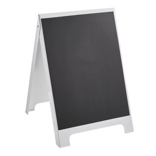 Stop-trottoir PS-STOP 50,8 x 80 cm, avec ardoise, blanc 
