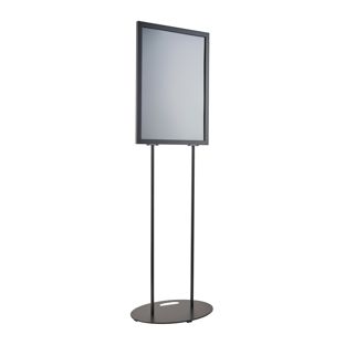 Présentoir sur pied  double face A2, base ovale null
