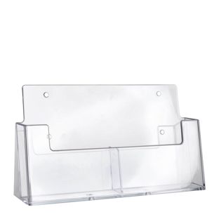 Porte-brochure, compartiments parallèles, polystyrène, portrait, transparent, Taymar  A6  | 2 