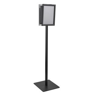 Porte-affiche sur pied CLASSIC A4 double-face, cadre clic-clac null