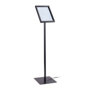 Présentoir sur pied LED A4 avec cadre clic clac 