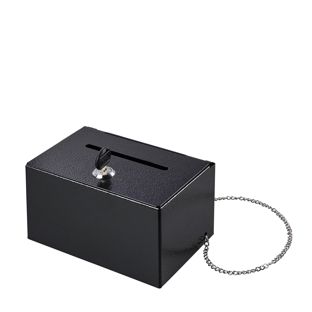 Boîte à dons verrouillable, métal null