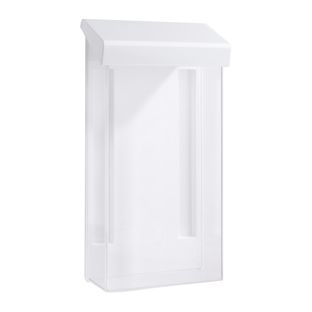 Porte-brochures avec couvercle, DL, blanc, robuste 