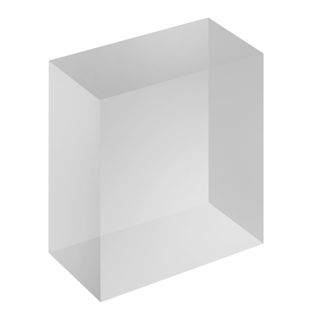 Bloc acrylique, transparent 100 x 100 x 50 mm 