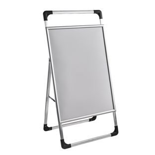 Stop-trottoir A1 AIR-STOP LITE, profil 25 mm, argent, coins en onglet 