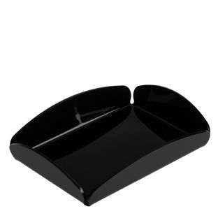 Plateau décoratif, acrylique noir  | brillant  | 165 x 115 x 30 mm 