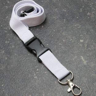 Lanyard avec fermeture de sécurité blanc 