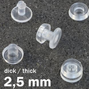 Œillets de pression en plastique, modèle épais transparent  | 2.5 mm