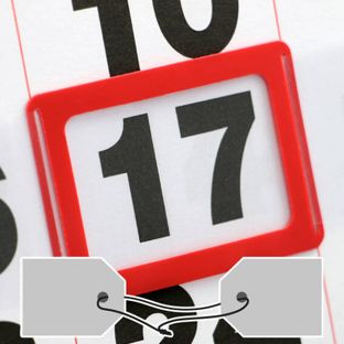 Curseurs de date fenêtre à fente, avec cordon élastique noué 