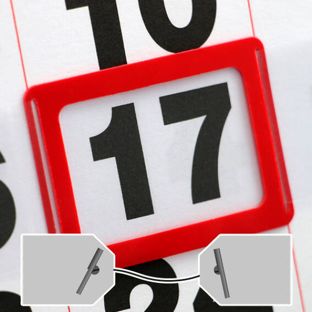 Curseurs de date fenêtre à fente, avec élastique et ferrets métalliques 