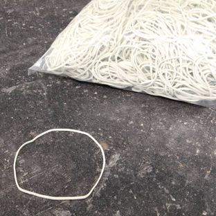 Elastiques en caoutchouc, blanc 60 mm | 1.5 mm