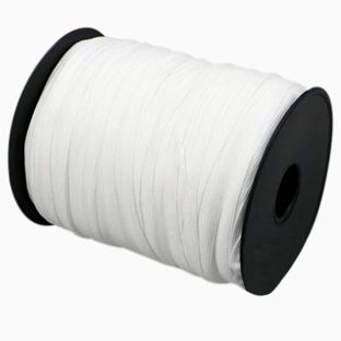 Elastiques en rouleau, 6 mm, blanc, extra doux (rouleau de 200 m) 