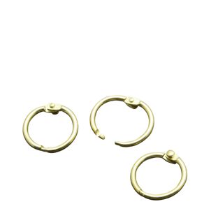 Anneaux de reliure métal 14 mm - livrés ouverts  | or 